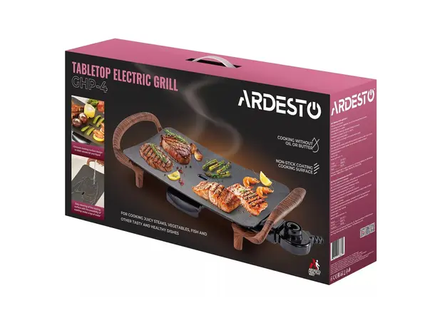 გრილი Ardesto GHP-4, 1500W, Grill, Black, 6 image