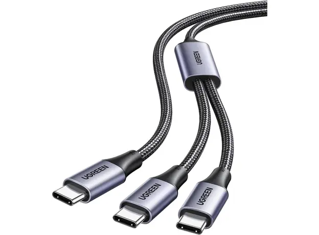 USB კაბელი UGREEN US561 (35087), 100W, Type-C to Type-C, 1.5m, Grey, 4 image