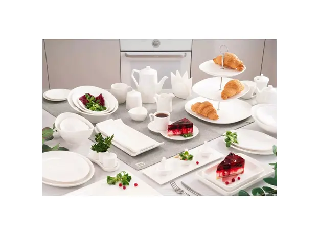 ნამცხვრის დასადები Ardesto Tier cake stand, 32х32сm, porcelain, white, 7 image