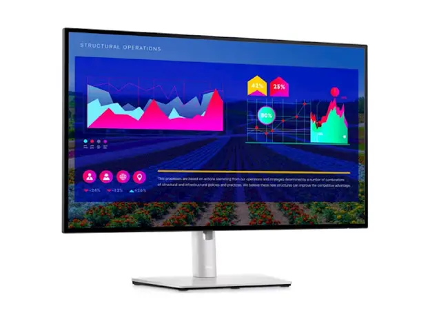 მონიტორი Dell 210-AYUK UltraSharp 27 U2722D, 27", Monitor, QHD, IPS, HDMI, USB, USB-C, DP, Silver, 3 image
