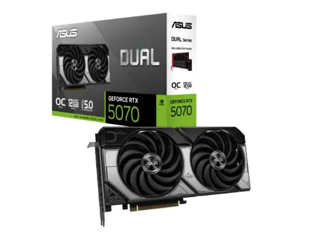 ვიდეო დაფა Asus DUAL-RTX5070-O12G//RTX5070,HDMI*1,DP*3,12G,D7