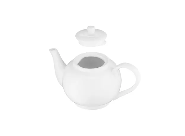 ჩაიდანი Ardesto Tea pot Imola, 850ml, porcelain, white, 4 image