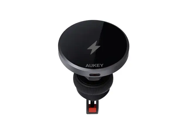 მანქანის უსადენო დამტენი Aukey 15W HD-MC13 Qi2 Wireless Charging Phone Mount - Black, 4 image