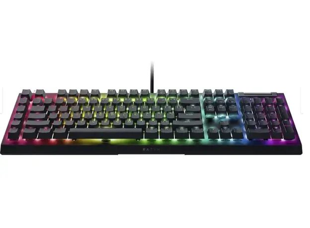 კლავიატურა Razer Keyboard mechanical BlackWidow V4 X 110key, Green Switch, USB-A, EN/RU, RGB, black, 3 image