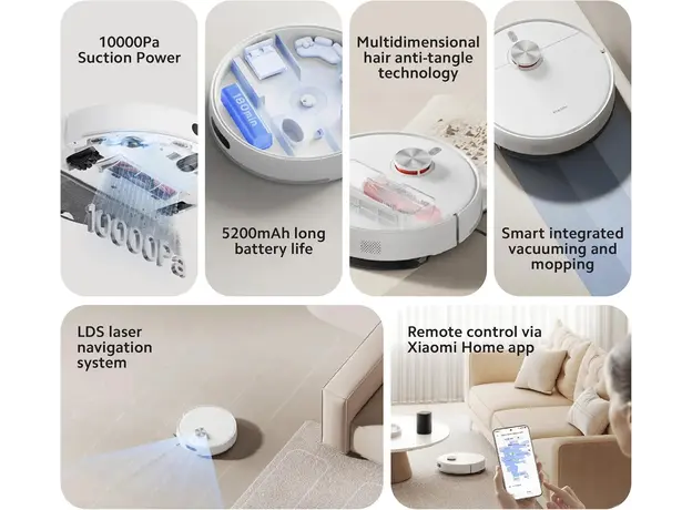 მტვერსასრუტი Xiaomi Robot Vacuum S40 (white) (OV81), 6 image