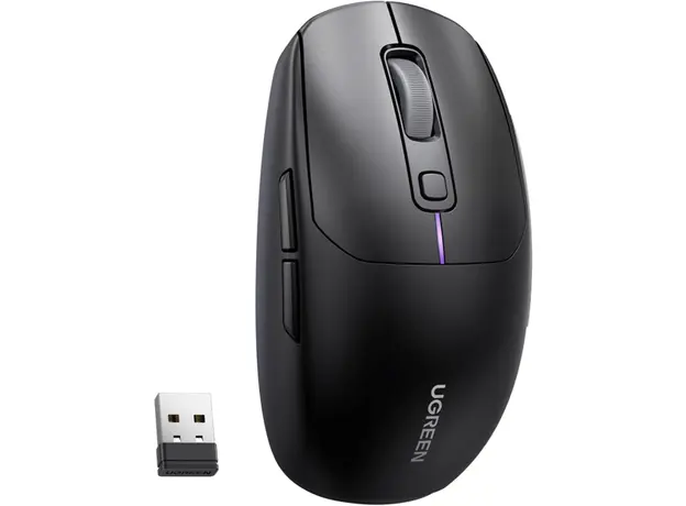 მაუსი UGREEN MU103 (90539), Wireless, 2.4GHz, Bluetooth, USB, Mouse, Black, 2 image