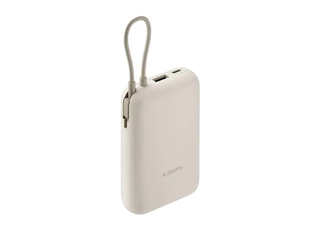 პორტატული დამტენი Xiaomi Power Bank 10000mAh (Integrated Cable) Tan GL (BHR9072GL), 3 image