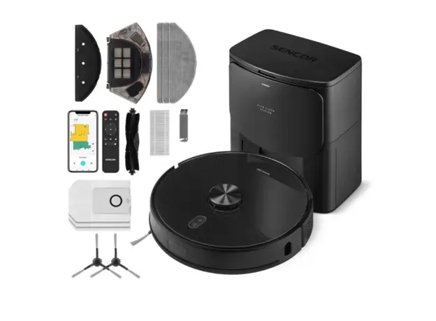 მტვერსასრუტი Sencor SRV 9185BK Robot Vacuum Cleaner Black, 6 image