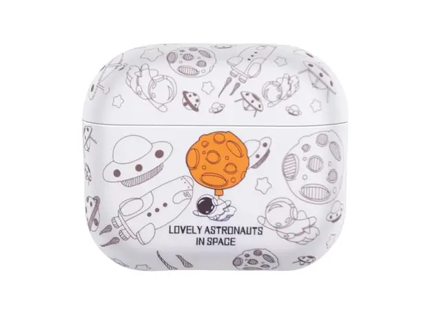 ყურსასმენის ქეისი TVC AirPods 4 TPU Case Earphone Charging Box Water Transfer Printing Protective Cover - White Astronaut, 2 image