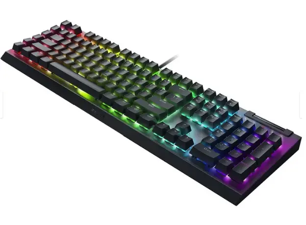კლავიატურა Razer Keyboard mechanical BlackWidow V4 X 110key, Green Switch, USB-A, EN/RU, RGB, black, 4 image