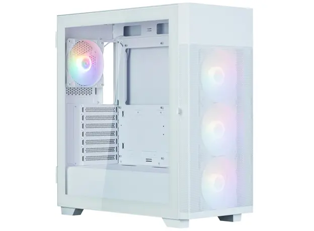 კომპიუტერის ქეისი Zalman PC case  S5 Neo without PSU, 1xUSB3.1, 1xUSB2.0, 4x120mm FRGB, VGA 390mm, LCS ready, TG Side Panel, ATX, white, 3 image