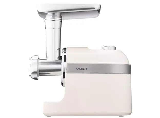 ხორცსაკეპი მანქანა Ardesto meat grinder, 1800W, 2kg/min, 3 cutting plates, sausages nozzle, plastik, beigе-silver, 6 image