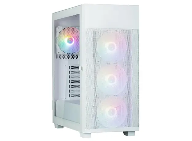 კომპიუტერის ქეისი Zalman PC case  S5 Neo without PSU, 1xUSB3.1, 1xUSB2.0, 4x120mm FRGB, VGA 390mm, LCS ready, TG Side Panel, ATX, white