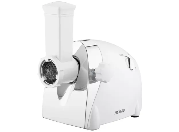 ხორცსაკეპი მანქანა Ardesto Meat grinder, 2000W, prod.-1.9kg/min, 3 cutting plates+for sausag.plates, 3 vegetable slicer, plastik, silver, 4 image