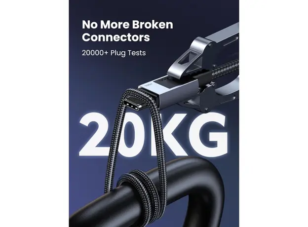 USB კაბელი UGREEN L512 (45063), 100W, Type-C to Type-C PD Fast Charging Cable, 1m, Space Gray, 2 image