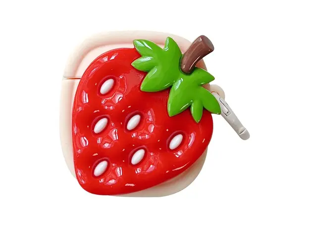 ყურსასმენის ქეისი Silicone Case For AirPods 2nd gen - Strawberry