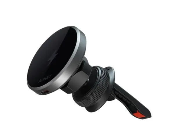 მანქანის უსადენო დამტენი Aukey 15W HD-MC13 Qi2 Wireless Charging Phone Mount - Black, 3 image