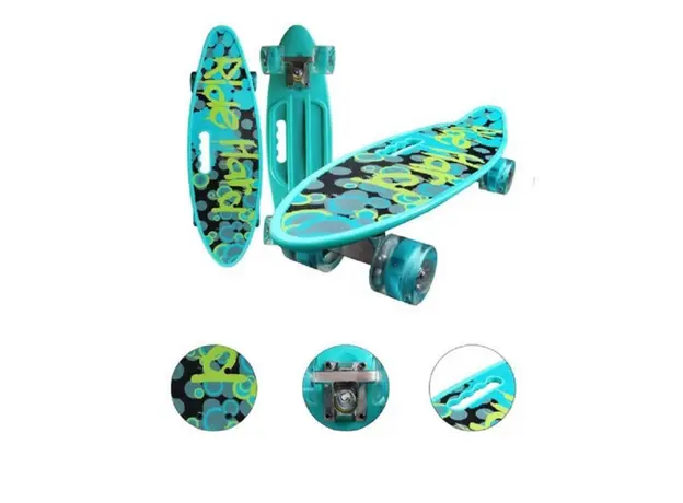 სკეიტბორდი M350YST-RIDE მანათობელი ბორბლები და სახელურით, 3 image