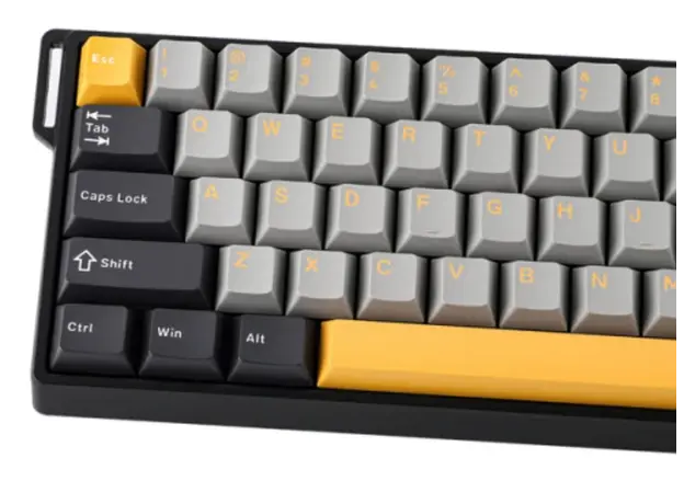 კლავიატურა AULA WIN60 HE MAX RGB Wired Gaming Keyboard Dark Grey/Light gray/Yellow (Wing Chun Magnetic Switch), 5 image