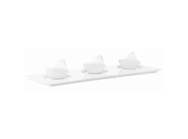 სადგამი თეფში Ardesto Tray, 34х12сm, porcelain, rectangle, white, 5 image