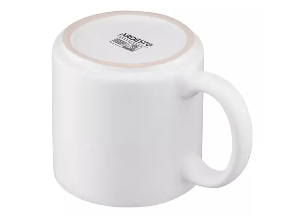 ჭიქა Ardesto Mug Trento, 400ml, ceramics, white, 4 image