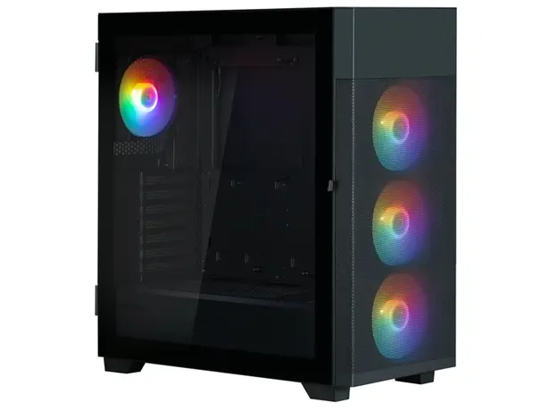 კომპიუტერის ქეისი Zalman PC case  S5 Neo without PSU, 1xUSB3.1, 1xUSB2.0, 4x120mm FRGB, VGA 390mm, LCS ready, TG Side Panel, ATX, black, 4 image