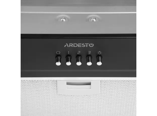გამწოვი Ardesto Hood integrated, 52cm, 700m3h, metal, 2х1W LED, button," black, 6 image