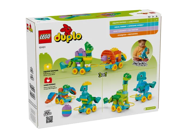 ლეგო LEGO Constructor DUPLO Town 3in1 Dinosaurs on Wheels, 2 image