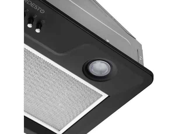 გამწოვი Ardesto Hood integrated, 52cm, 700m3h, metal, 2х1W LED, button," black, 5 image