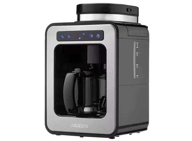 ყავის აპარატი Ardesto coffee maker drip 0.5l, ground + beans, display, silver-black, 3 image