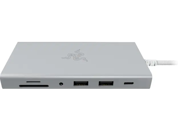 დოქ სადგური Razer Docking Station USB-C Dock, 11 Port, 7.1, mercury Edition