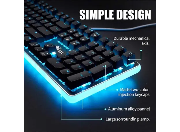 კლავიატურა Royal Kludge RK918 Mechanical Keyboard, Red switch, Wired, USB, Black, 5 image