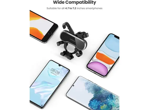 მობილურის დამჭერი UGREEN LP228 (80539), Gravity Phone Holder For Car, Black, 5 image