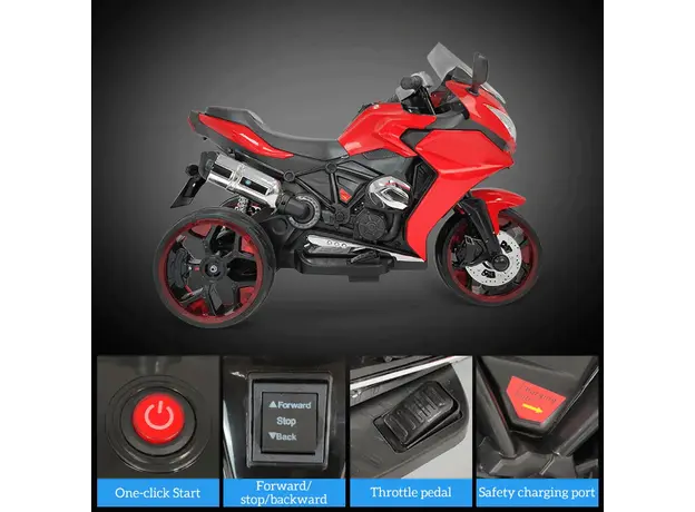 ბავშვის ელექტრო მოტოციკლი 1200RED, 5 image