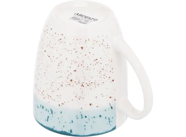 ჭიქა Ardesto Mug Siena, 360ml, porcelain, white-blue, 4 image