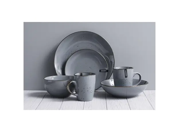 თეფში Ardesto Dinner plate Bagheria Grey, 26cm, ceramics, gray, 3 image