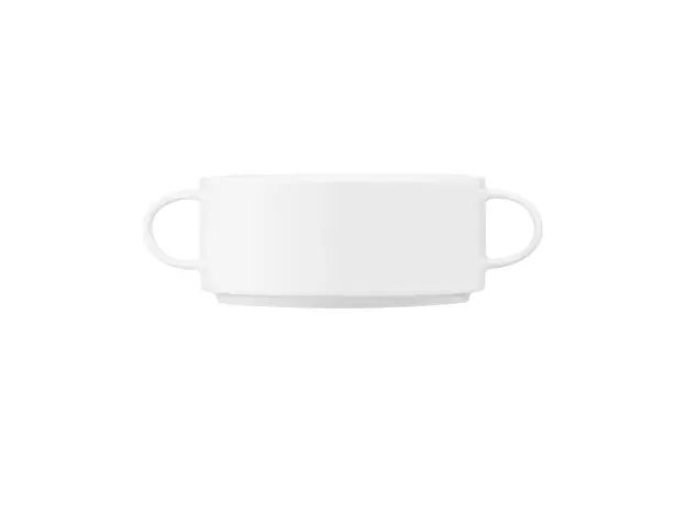 თასი Ardesto Soup bowl Prato, 10.9cm, 300ml, porcelain, white, 3 image