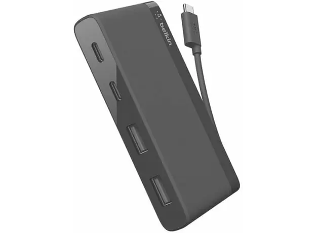 USB ჰაბი Belkin USB-C 4-PORT MINI HUB,3.0,BLK, 3 image