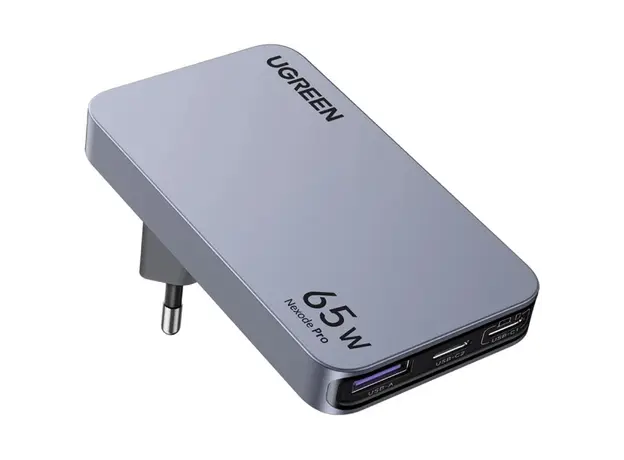მობილურის დამტენი UGREEN X753 (25356) Nexode Pro, 65W, USB, Type-C, Ultra Slim Travel Adapter, Grey, 2 image