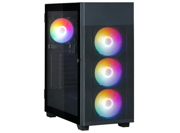 კომპიუტერის ქეისი Zalman PC case  S5 Neo without PSU, 1xUSB3.1, 1xUSB2.0, 4x120mm FRGB, VGA 390mm, LCS ready, TG Side Panel, ATX, black, 3 image