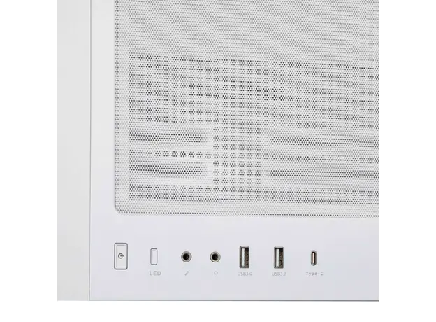 ქეისი 2E 2E-G2302W Dominator Pro, Computer Case, MidT, ATX, Mini-ITX, Micro-ATX, 2xUSB3.0, USBType-C, White, 5 image