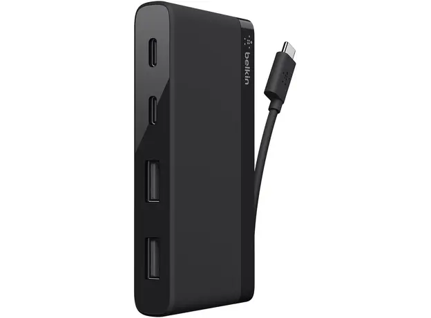 USB ჰაბი Belkin USB-C 4-PORT MINI HUB,3.0,BLK