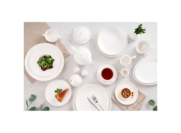 თეფში Ardesto Plate Imola, 31х22cm, porcelain, oval, white, 6 image