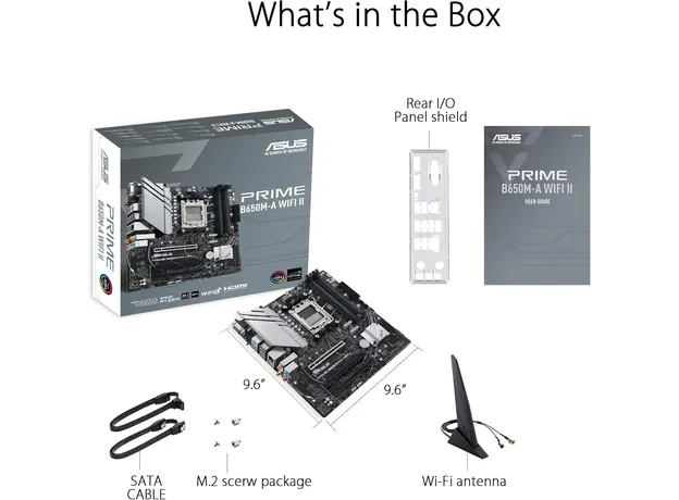 დედა დაფა ASUS PRIME B650M-A WIFI II, 3 image