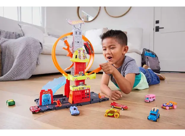 სათამაშო კომპლექტი Mattel HW City Super Fire Station Station, 6 image