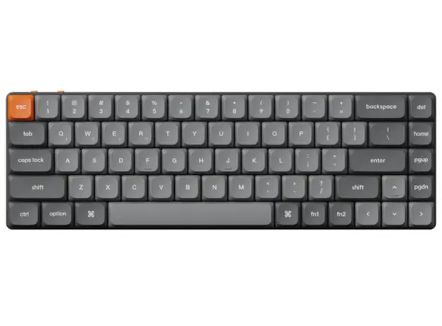 კლავიატურა Keychron K7 Max 84 keys, Gateron Red, WL/BT/USB-A, RGB, black