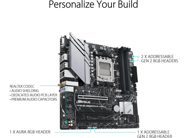 დედა დაფა ASUS PRIME B650M-A WIFI II, 6 image