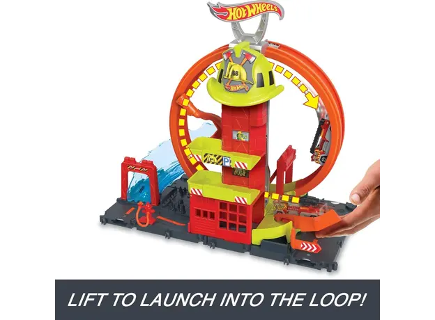 სათამაშო კომპლექტი Mattel HW City Super Fire Station Station, 4 image