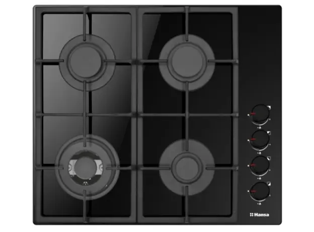 ქურის ზედაპირი Hansa Hob gas, 59cm, cast-iron, black, 2 image