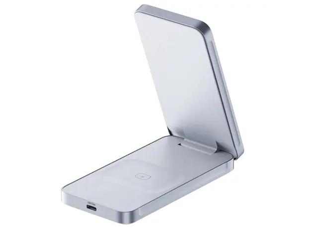 უსადენო დამტენი UGREEN W756 (55963) MagFlow, 25W, 2-in-1 Magnetic Wireless Charger, Blue, 4 image